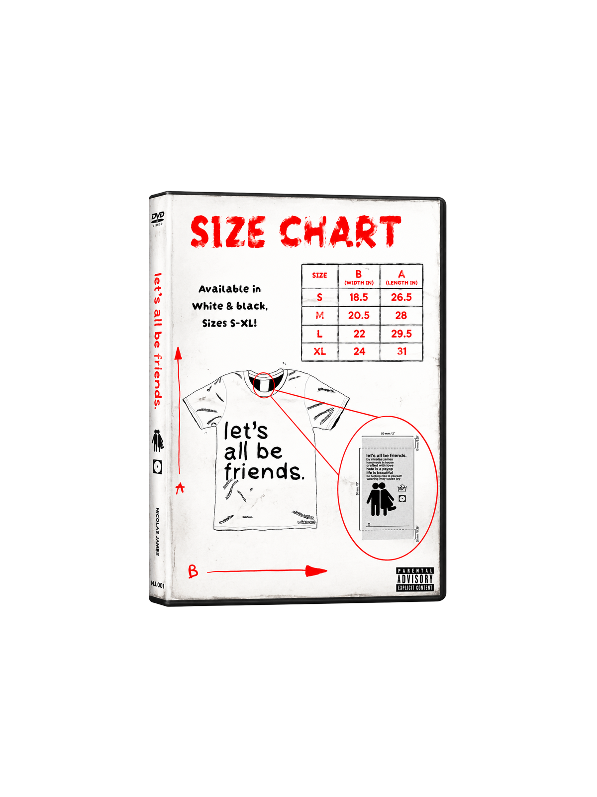 'let's all be friends' tee