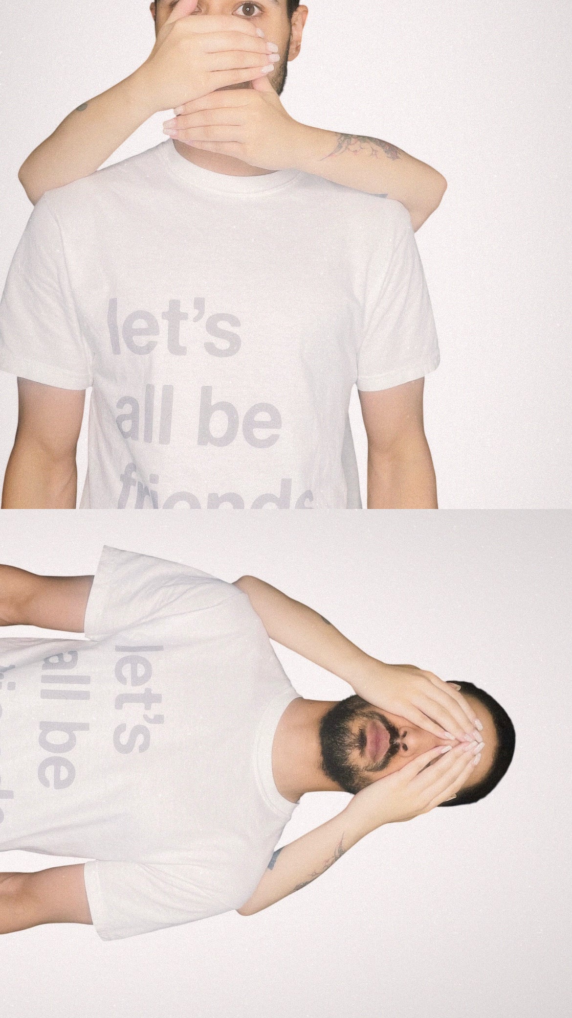 'let's all be friends' tee